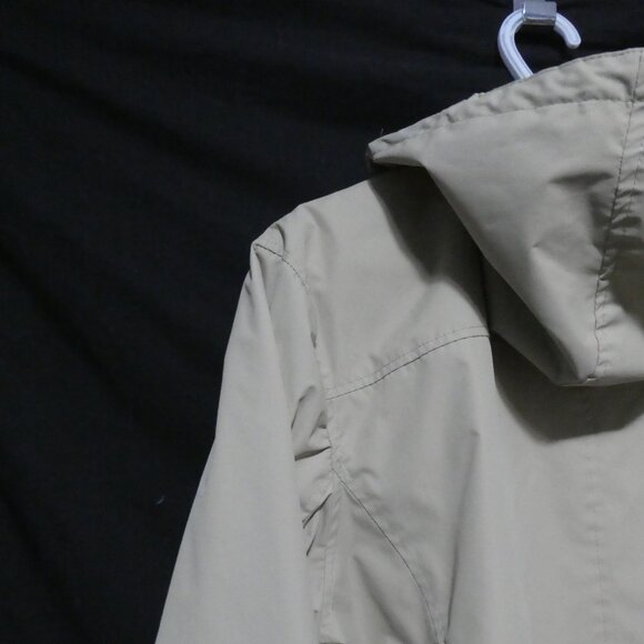 IZOD | large | Beige Hooded Jacket With Plaid Lining | Removeable Hood - Picture 9 of 15